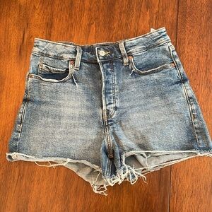 High waisted denim cut off shorts size 8